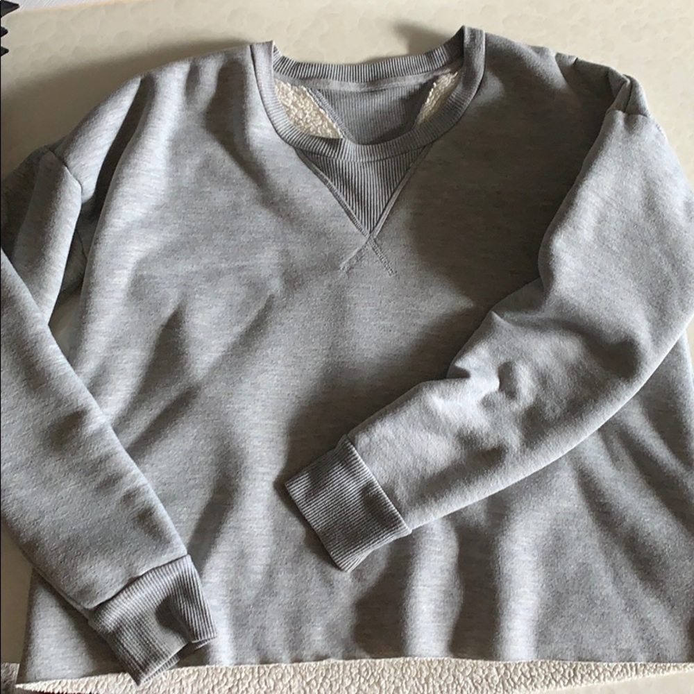 ONE TEASPOON oversized shearling sweatshirt